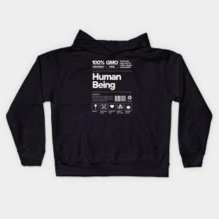 Human Being Label Typography Kids Hoodie